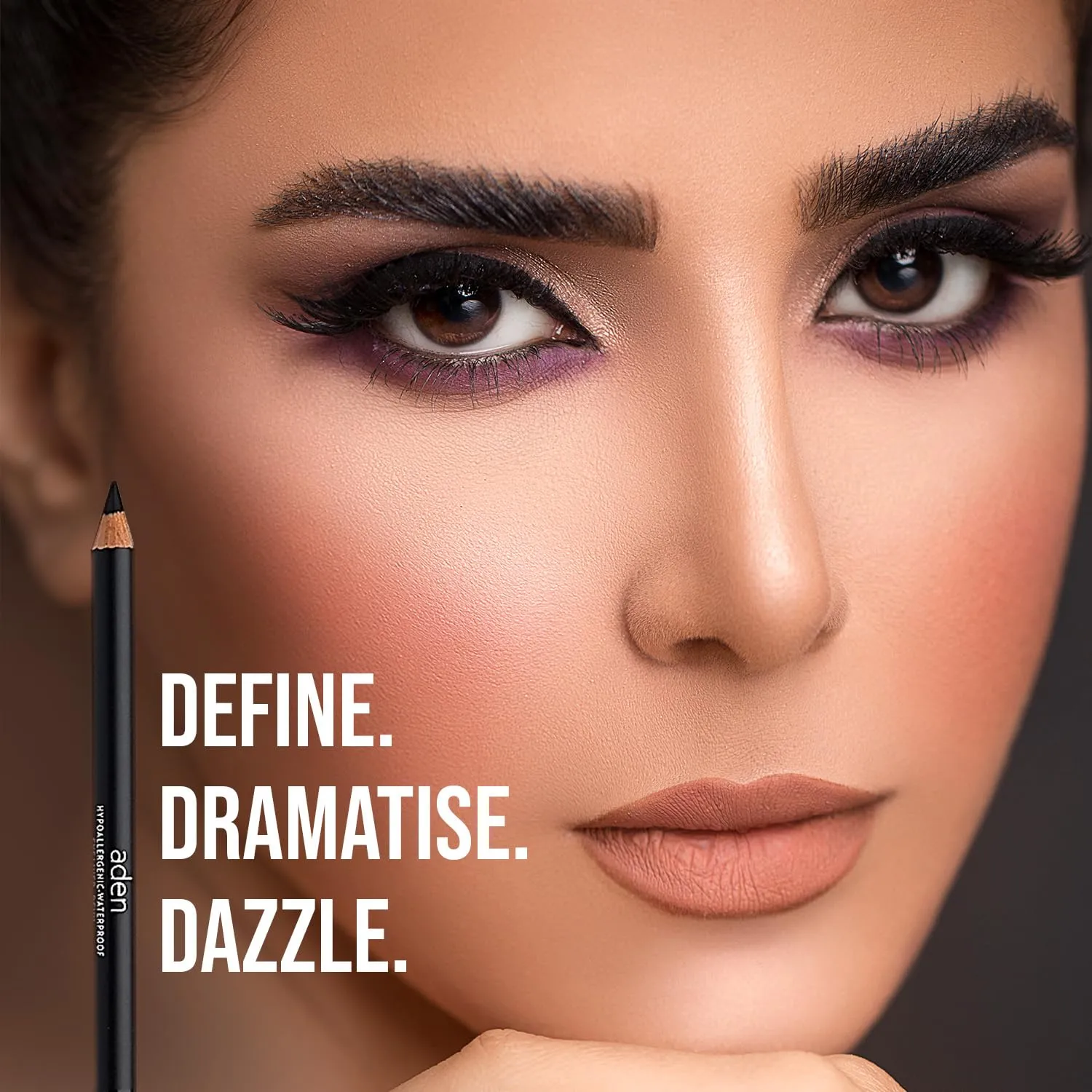 aden Eyeliner Pencil – Durable – Hypoallergenic & Waterproof – Oil free and Highly Pigmented (20 COCO BARK)