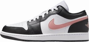 Air Jordan 1 Low Men's Shoes 'White/Rust Pink-Black' (553558 165) Size 11.5