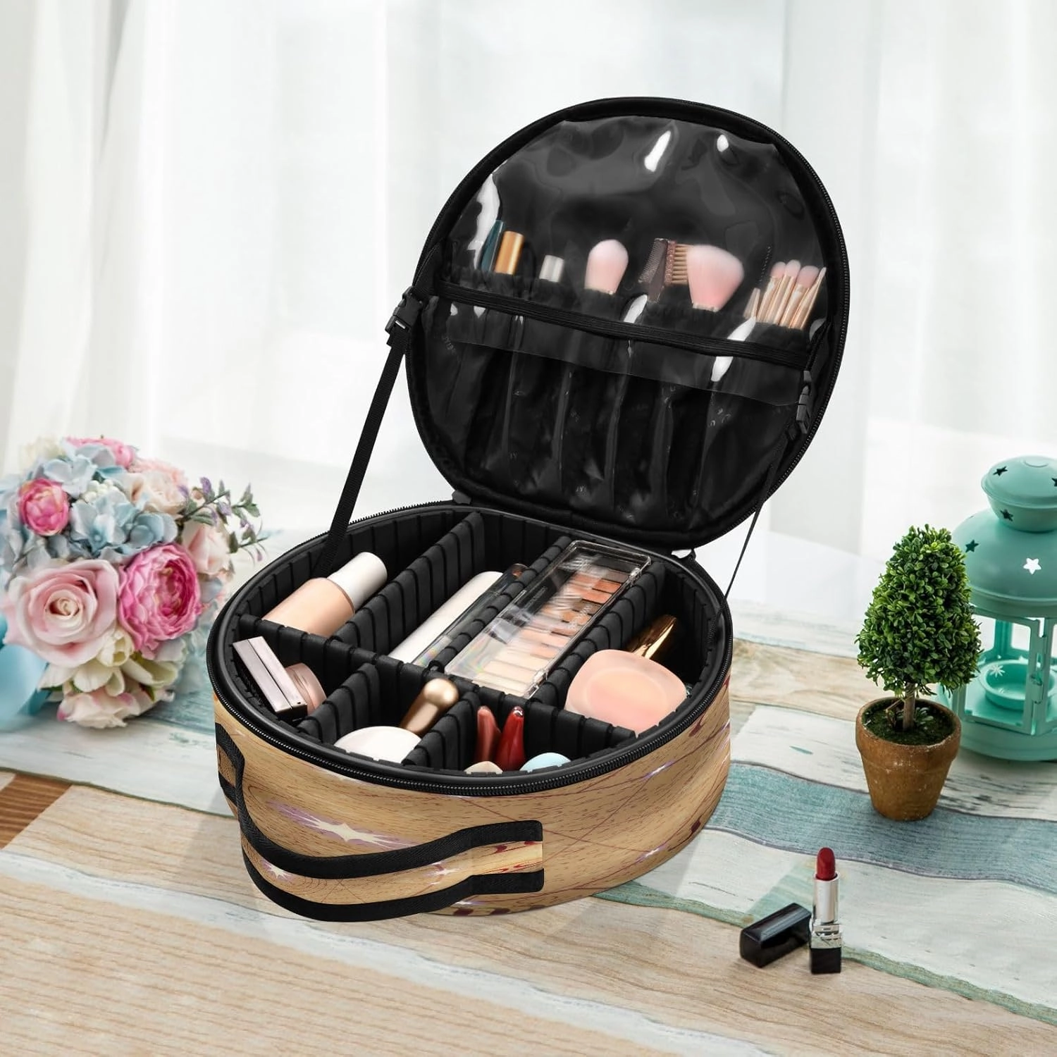 ALAZA Zodiac Signs Travel Cosmetic Organizer Make up Organizer Toiletry Bag
