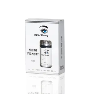 All in Beauty Permanent Makeup Pigment for Eyeliner, Vegan Microblading and Ombre Brows Pigments, Professional use Cosmetic Pigment. Eyeliner and Eyebrows Tattoo Pigment. Liner Pigment (12ml)