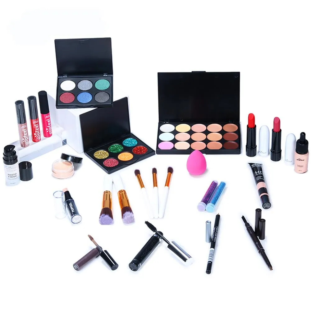 All-in-One Makeup Kit Gift Set, Makeup Kit for Women Full Kit, Makeup Gift Set Include Eyeshadow Palette Lipstick Concealer Blush Mascara Foundation Face Powder, Great Gift Choice(25 PCS)