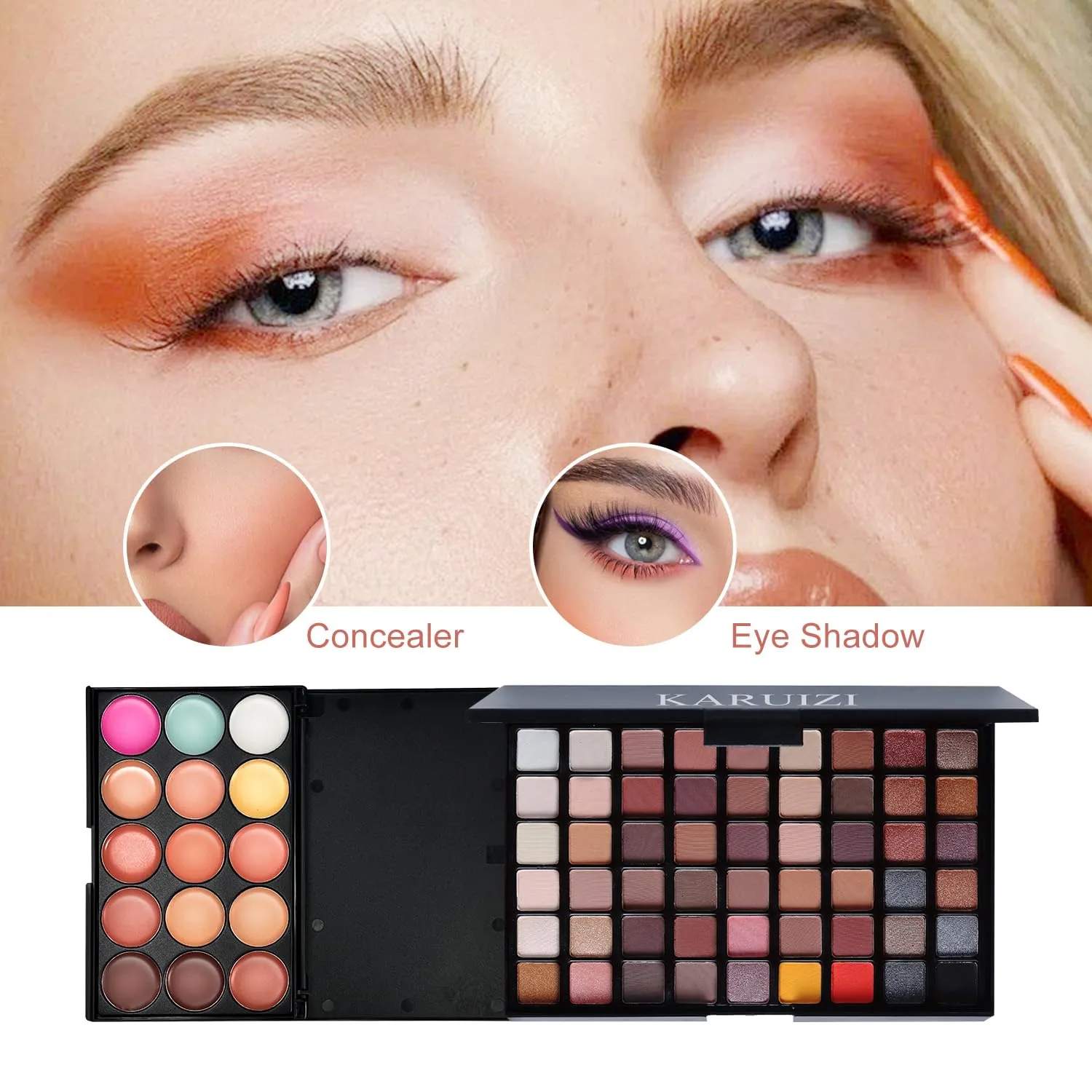 All in One Makeup Kit,Makeup Kit for Women, Teens and Girls, All-in-One Set with Eyeshadow Palettes, Lipsticks, Brushes, Storage Bag,Makeup gift set girls makeup sets ages 8-12 (Blue)