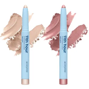 ALLEYOOP 11th Hour Cream Eyeshadow Sticks Bundle - Baby Pearl (Shimmer) & Gotta Guava (Shimmer) - Waterproof, Smudge-Proof, Crease-Proof Eyeshadow for Over 11 Hours