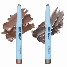 ALLEYOOP 11th Hour Cream Eyeshadow & Liner Stick Bundle – Bronze Medal (Shimmer) & Charcolit (Shimmer) -Waterproof, Smudge-Proof, Crease-Proof Eyeshadow for Over 11 Hours