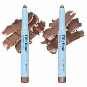 ALLEYOOP 11th Hour Cream Eyeshadow Sticks Bundle - Taupe Dollar (Matte) & Bronze Medal (Shimmer) - Waterproof, Smudge-Proof, Crease-Proof Eyeshadow for Over 11 Hours