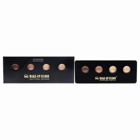 Amsterdam Eye Shadow Collection Palette - Easy To Apply - Blendable - 4 Highly Pigmented Velvety Soft Colors - Matched Perfectly - Includes Eyeshadow Brush - Natural Evening - 1 Pc