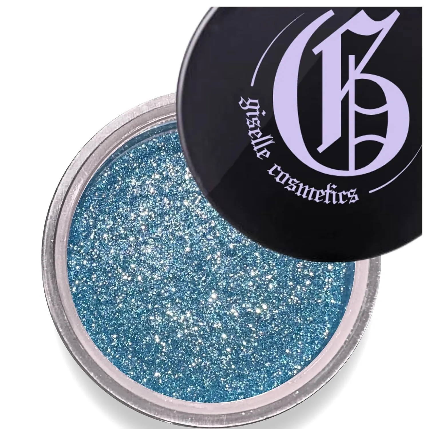 Aqua Ice Loose Mineral Eye Shadow Palette - Organic, Non-Toxic Glitter Eyeshadow - Light Blue Shimmer, Sparkling Mineral Eye Shadow Powder for Eye Glitter - Blue Purple Shades