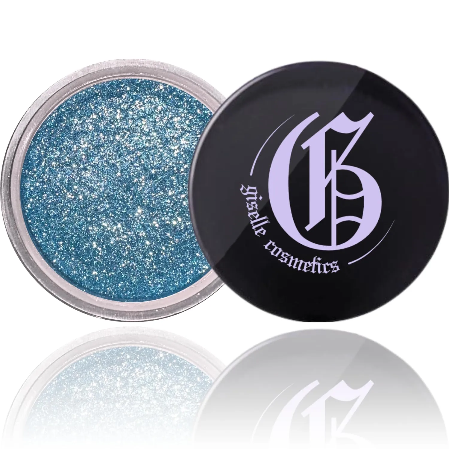 Aqua Ice Loose Mineral Eye Shadow Palette - Organic, Non-Toxic Glitter Eyeshadow - Light Blue Shimmer, Sparkling Mineral Eye Shadow Powder for Eye Glitter - Blue Purple Shades