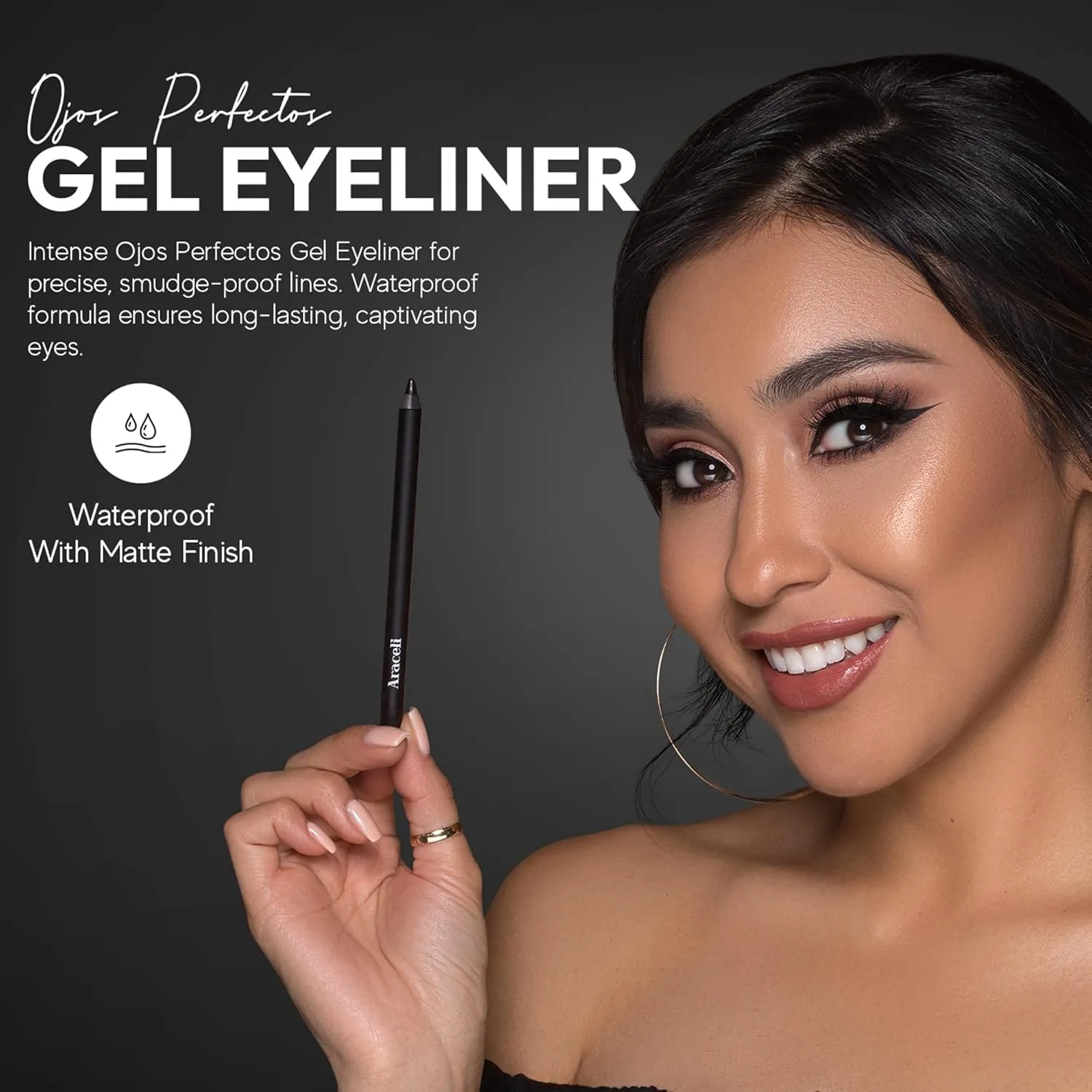 Araceli Beauty Gel Pencil Eyeliner – Water Resistant & Smudge-Proof, Long-Lasting Eye Makeup for Precision Lining & Bold Sangria Color