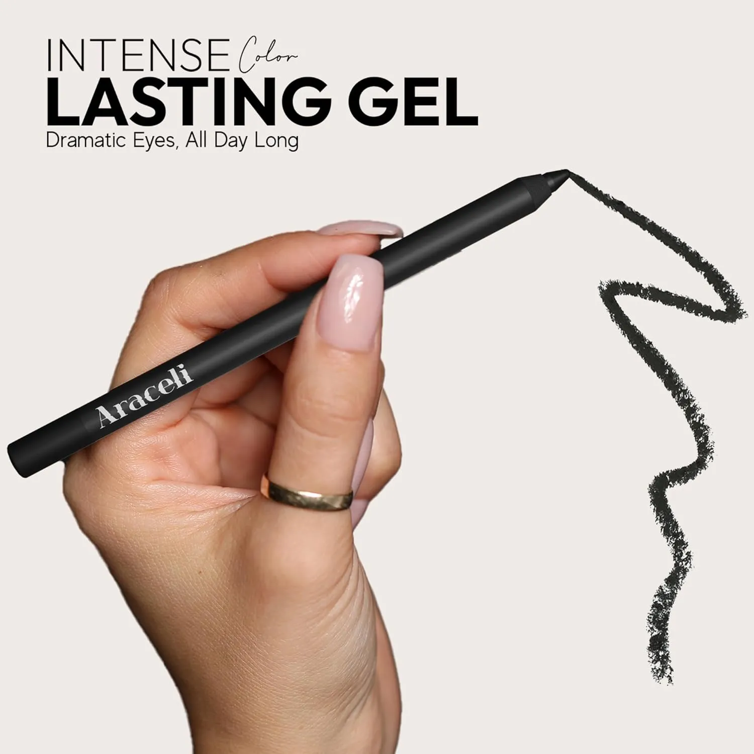 Araceli Beauty Gel Pencil Eyeliner – Water Resistant & Smudge-Proof, Long-Lasting Eye Makeup for Precision Lining & Bold Sangria Color