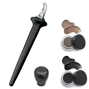 Arcbelle Waterproof Eyeliner Set with Black & Brown Gel Cream, Smudge-Proof Long-Lasting Formula, Silicone Brush for Smooth Application, for Women & Makeup Lovers(Black)