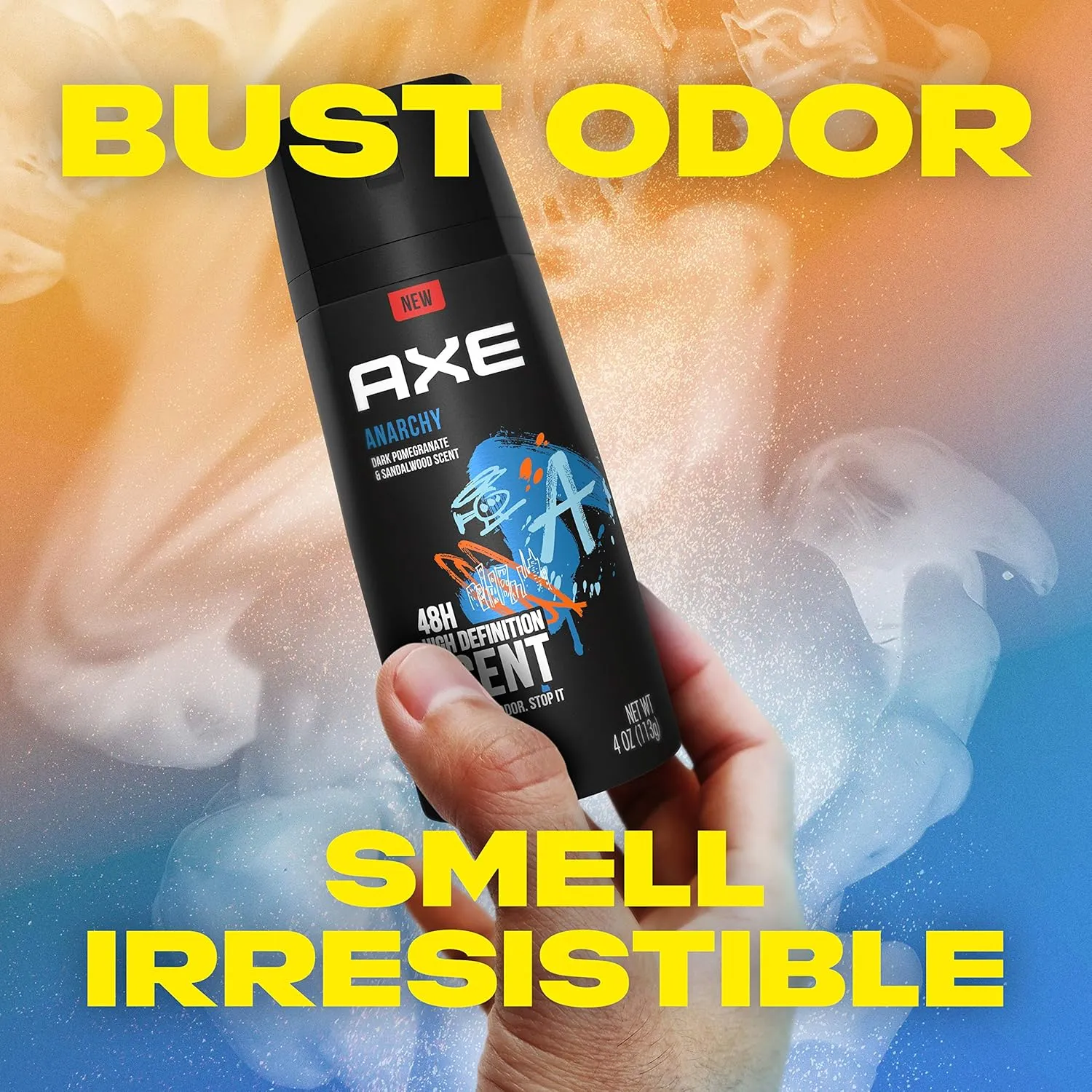 AXE Body Spray for Men Anarchy 4 oz, Pack of 6