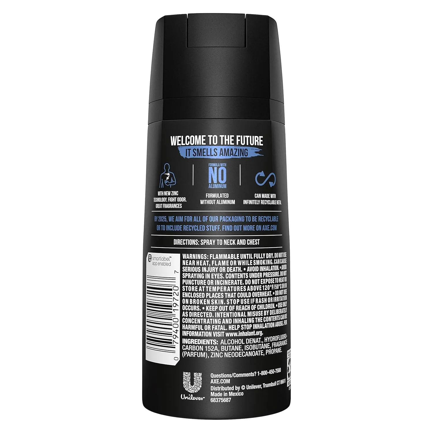 AXE Body Spray for Men Anarchy 4 oz, Pack of 6