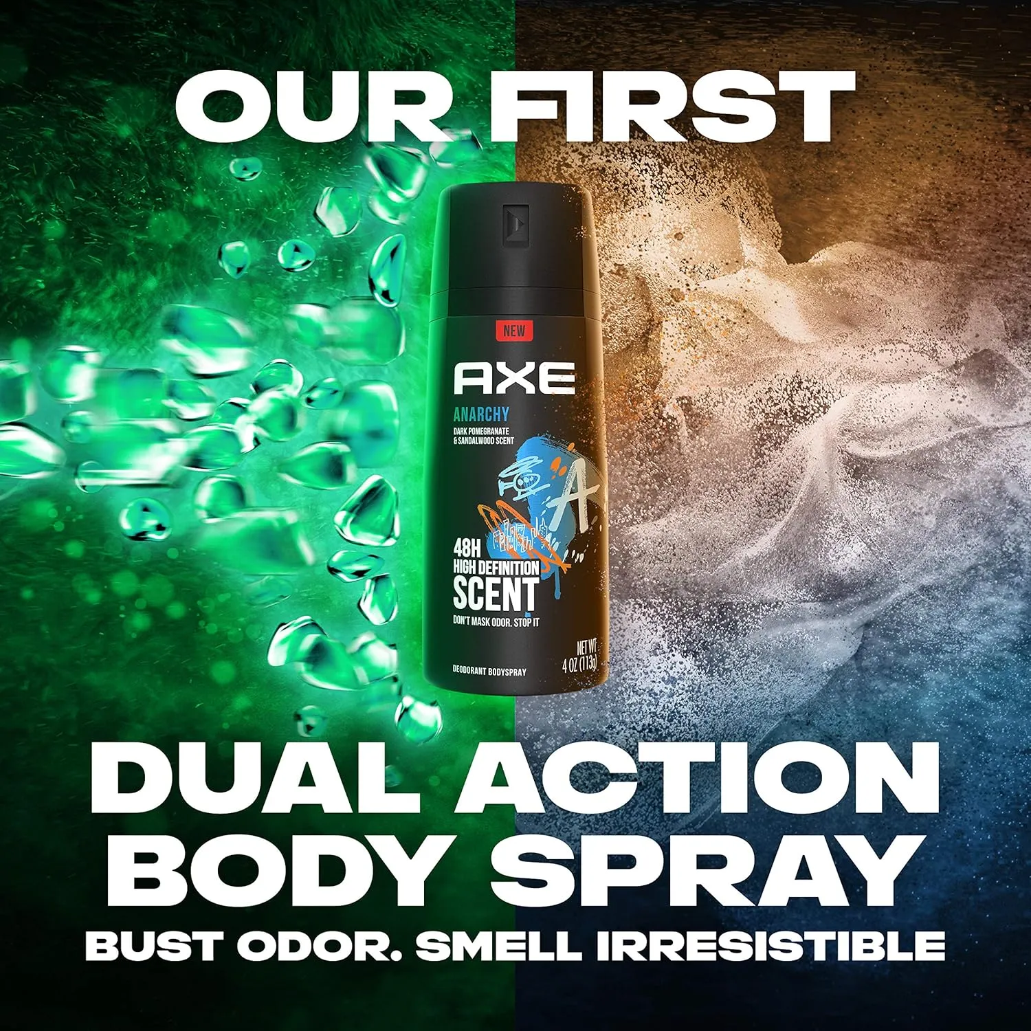 AXE Body Spray for Men Anarchy 4 oz, Pack of 6