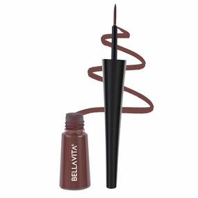B.ELLAVI.TA Waterproof Eyeliner, Brown, Matte Finish, Smudge-Proof, Fast-Drying, Felt Tip Applicator, Enriched with Biotin, 3.5 ml