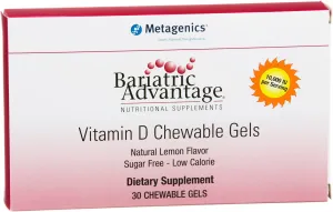 Bariatric Advantage Vitamin D Gels 10,000 IU - Vitamin D3 Chewable Gels - Bone Health Support* - for Bariatric Patients - Good Flavor Vitamins - Easy to Use - 30 Count