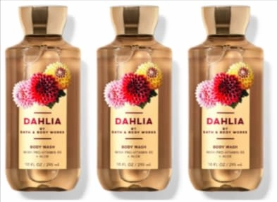 Bath & Body [3 Pack] SHOWER GEL/BODY WASH 10 FL OZ / 295 mL (Packaging may vary) (Full Size, DAHLIA)
