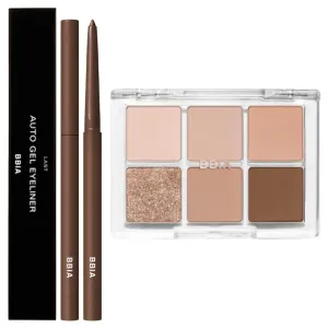 BBIA Last Auto Gel Eyeliner (04 MELLOW BROWN)   Ready To Wear Eye Palette (02 MOOD BLUSH) Bundle Set