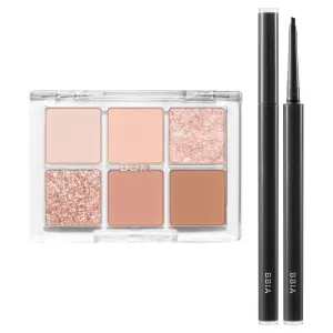 BBIA Ready To Wear Eye Palette (01 NUDE BLUSH)   Last Auto Gel Eyeliner SLIM (S1 NOIR) Bundle Set