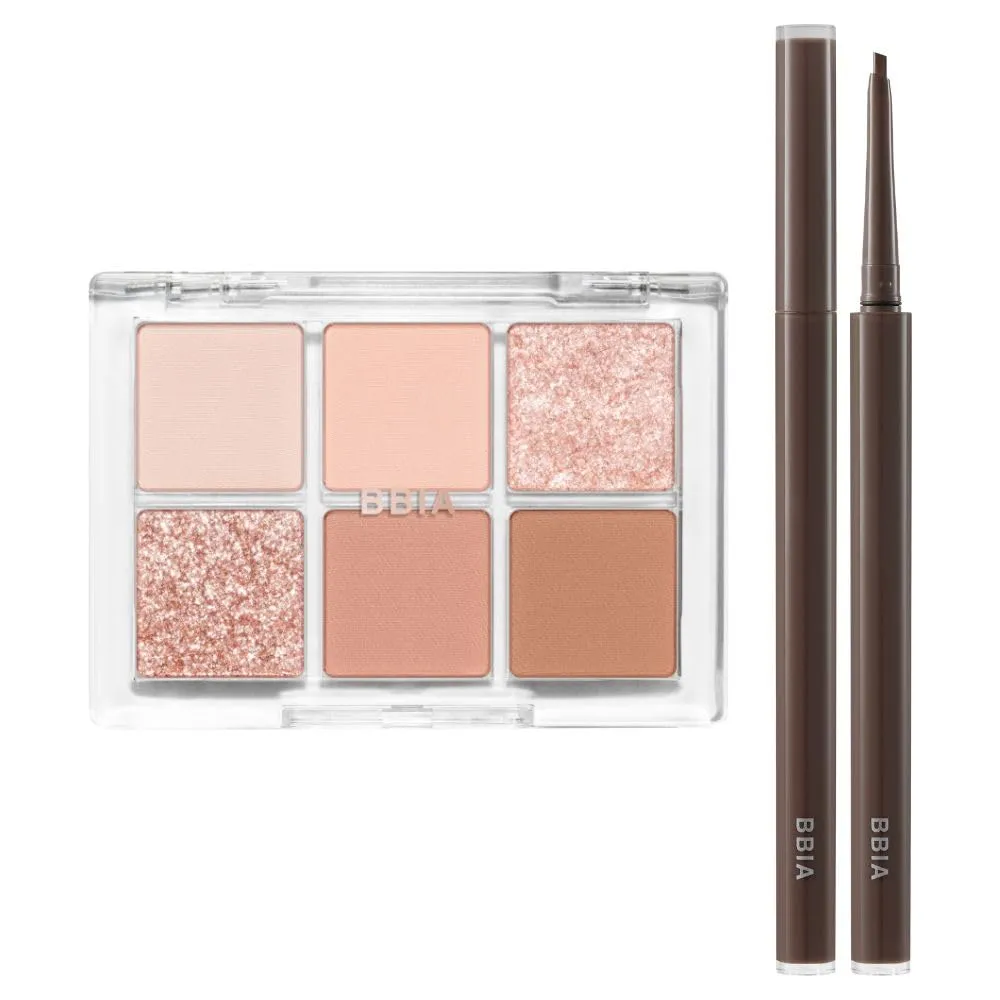BBIA Ready To Wear Eye Palette (01 NUDE BLUSH)   Last Auto Gel Eyeliner SLIM (S2 JAZZ) Bundle Set