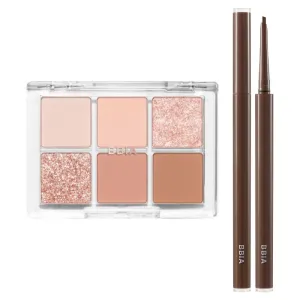 BBIA Ready To Wear Eye Palette (01 NUDE BLUSH)   Last Auto Gel Eyeliner SLIM (S4 CHOCOLAT BONBON) Bundle Set