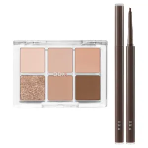 BBIA Ready To Wear Eye Palette (02 MOOD BLUSH)   Last Auto Gel Eyeliner SLIM (S2 JAZZ) Bundle Set