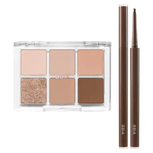 BBIA Ready To Wear Eye Palette (02 MOOD BLUSH)   Last Auto Gel Eyeliner SLIM (S4 CHOCOLAT BONBON) Bundle Set