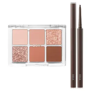 BBIA Ready To Wear Eye Palette (03 DRY FLOWER)   Last Auto Gel Eyeliner SLIM (S2 JAZZ) Bundle Set