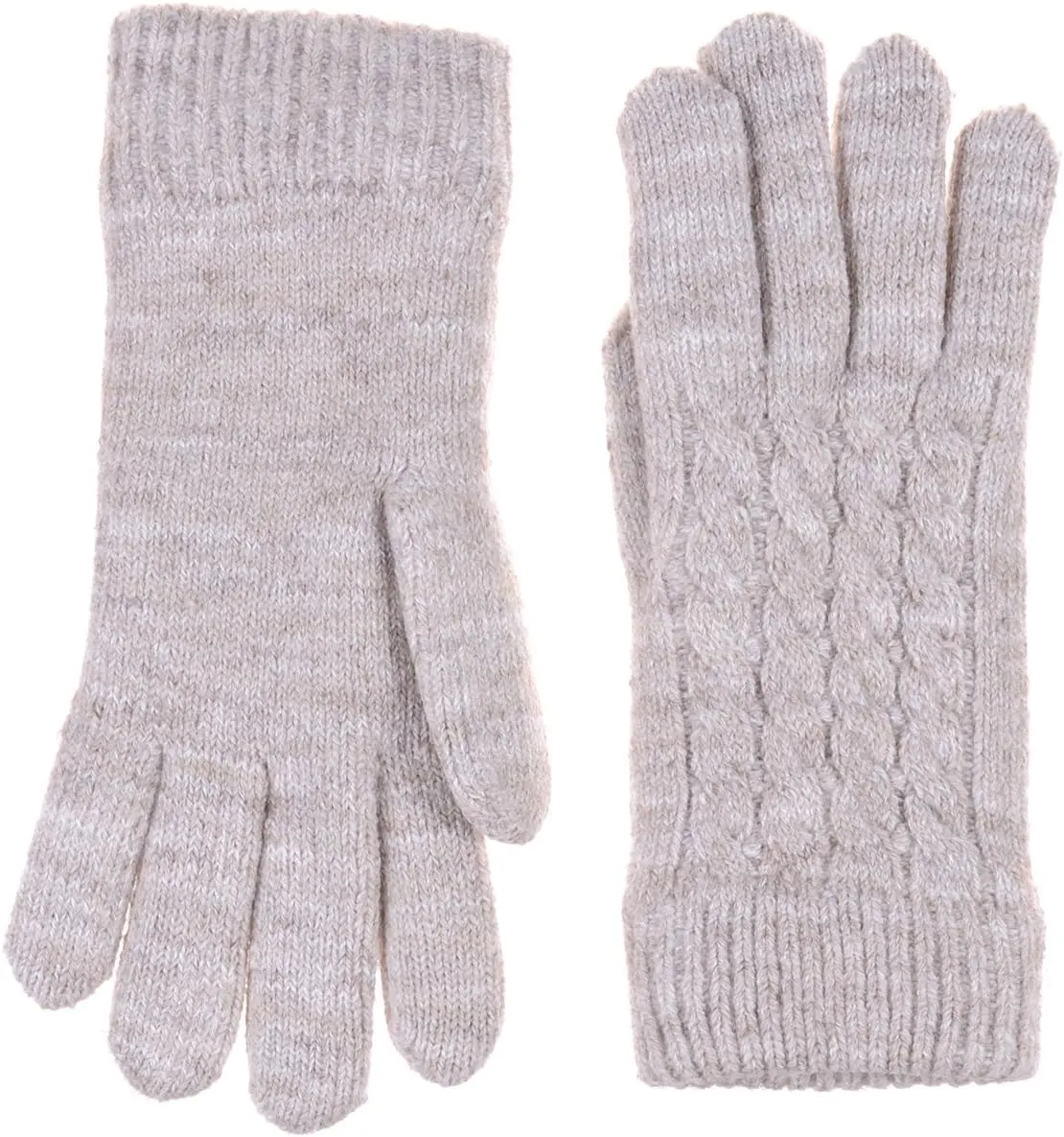 Be Your Own Style BYOS Women’s Winter Classic Cable Warm Plush Fleece Lined Knit Gloves