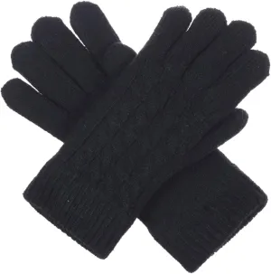 Be Your Own Style BYOS Women’s Winter Classic Cable Warm Plush Fleece Lined Knit Gloves