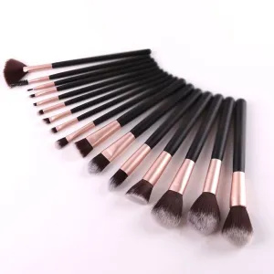 Beauty Tool Set Powder Eye Shadow Foundation Brush Rose Gold 16 Makeup Brush Complete Set