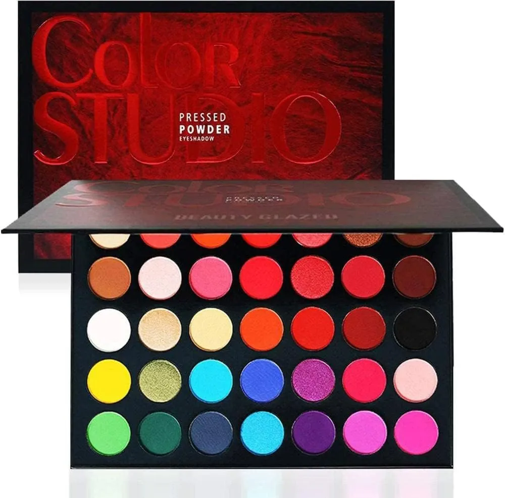 Beggie Eyeshadow Palette 35 Colors Mattes And Shimmers High Pigmented Color Studio Palette 42 G Multicolor