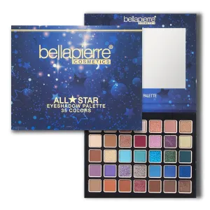 bellapierre All-Stars Eyeshadow Palette | 35 Shades in Matte, Satin, Shimmer, & Foil Finishes | Non-Toxic & Paraben Free | Vegan & Cruelty Free