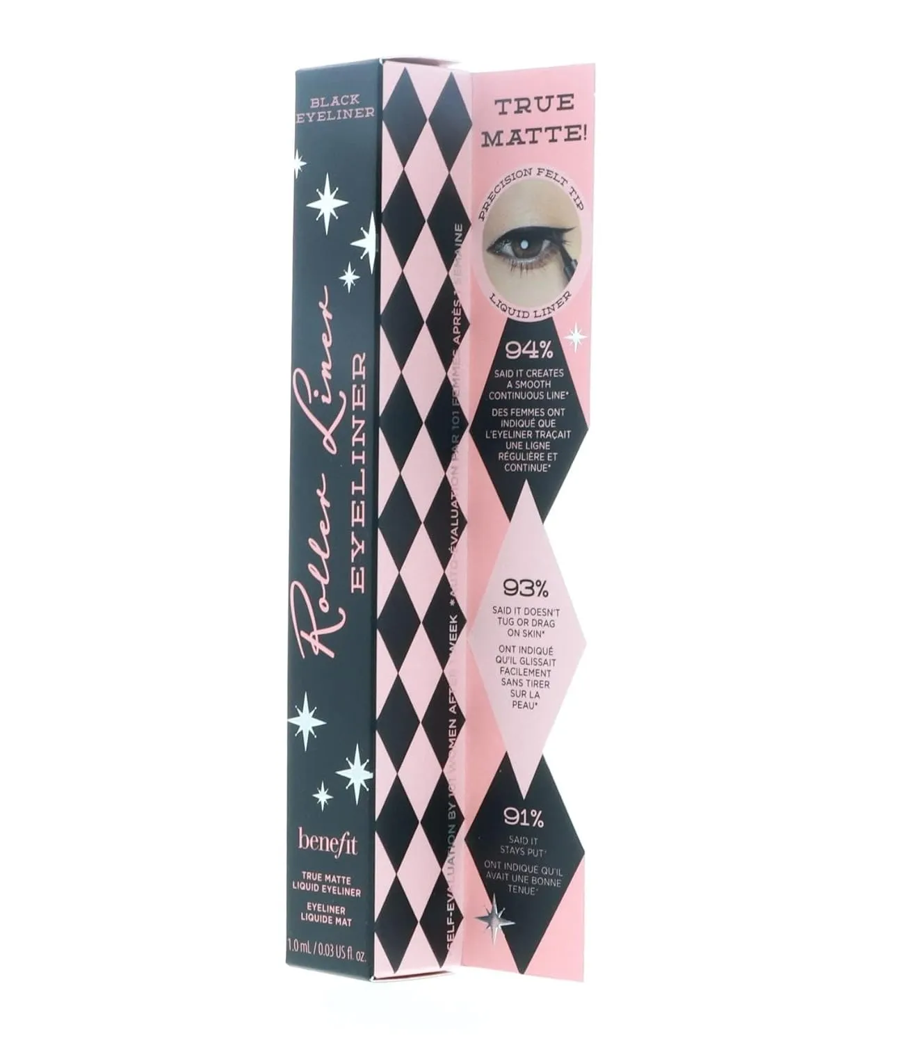 Benefit, Cosmetics Roller Liner Matte Liquid Eyeliner in Black 0.03 FL OZ