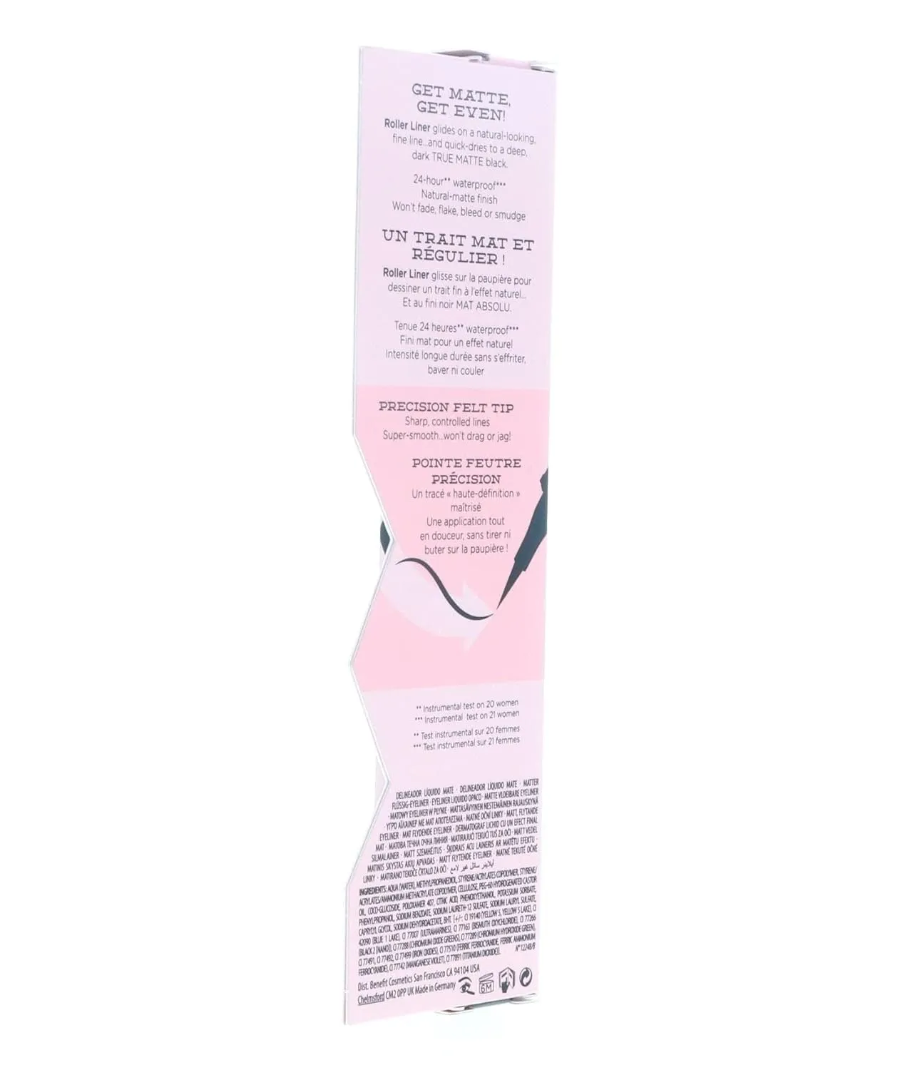 Benefit, Cosmetics Roller Liner Matte Liquid Eyeliner in Black 0.03 FL OZ