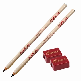 BESAME MasterLiner Eyeliner Pencil Duo – Black and Brown Wooden Pencils with Sharpener, Long-Lasting, Smudge-Proof, Vegan, Water-Resistant, Easy-to-Blend Formula