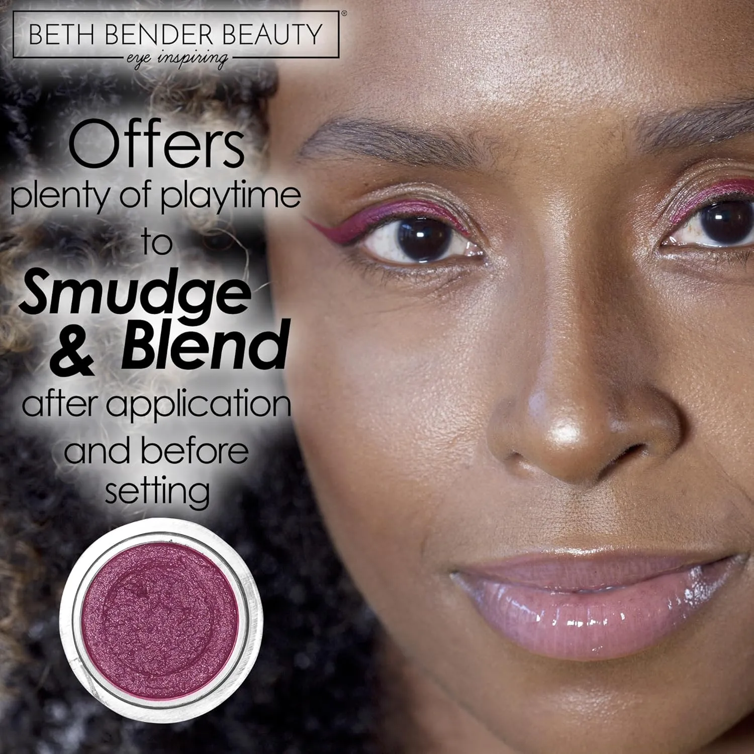 Beth Bender Beauty | Gel Eyeliner Frosting | Simone | Burgundy Eyeliner | Water Resistant | Smudge proof | Easy & Smooth Application | Long Lasting | Vibrant Colors | No Transfer