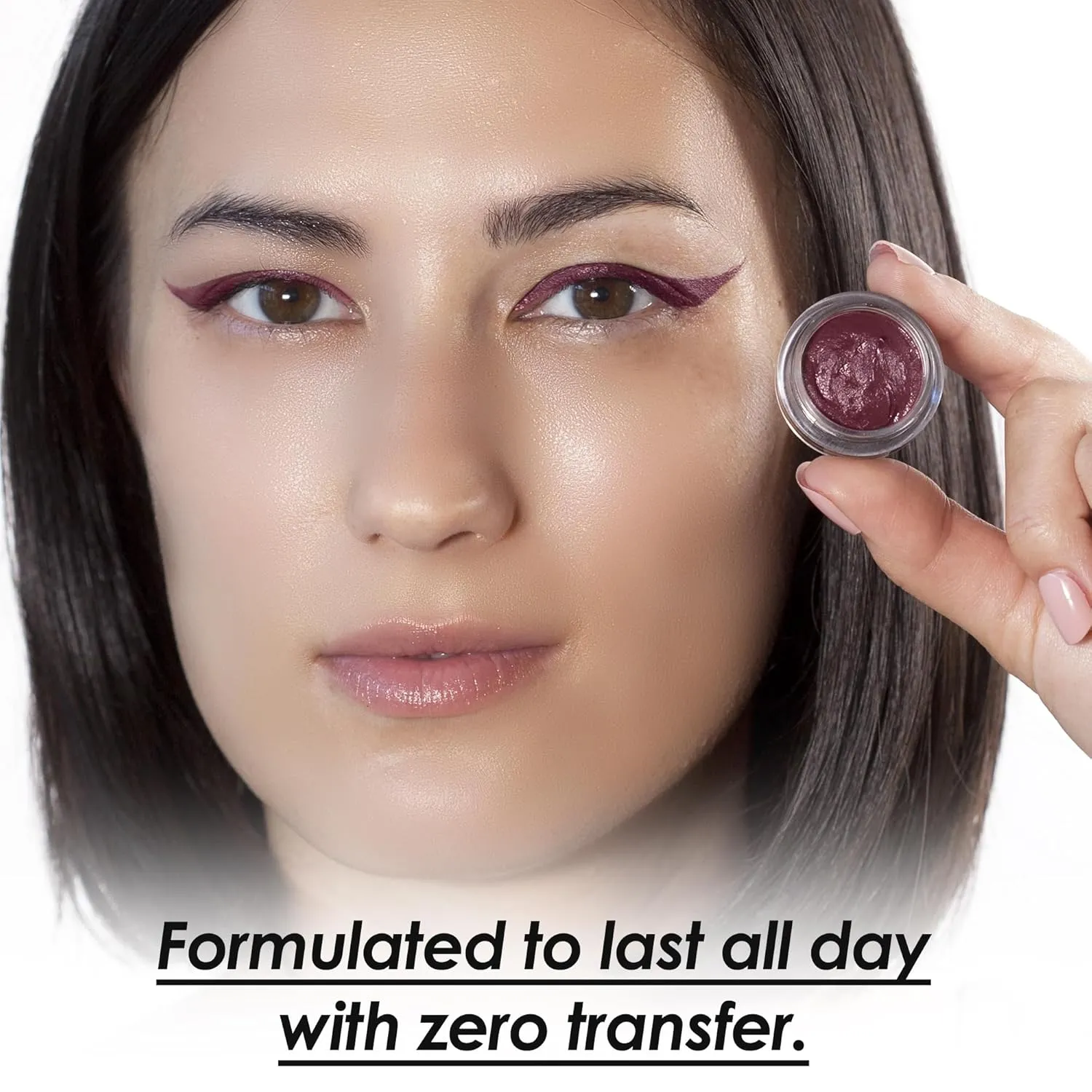 Beth Bender Beauty | Gel Eyeliner Frosting | Simone | Burgundy Eyeliner | Water Resistant | Smudge proof | Easy & Smooth Application | Long Lasting | Vibrant Colors | No Transfer