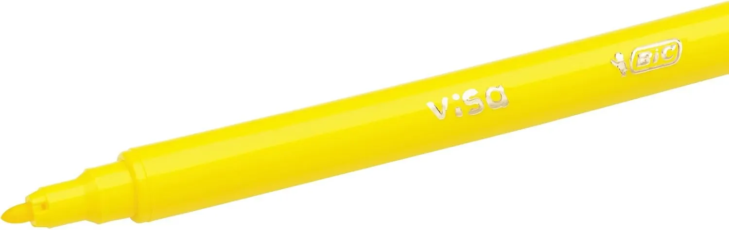 Bic Kids Visa Felt Tip Pens, Fine Tip, Very Vivid Colouring Pens, Washable Markers, Back to School Supplies, 288 Pack