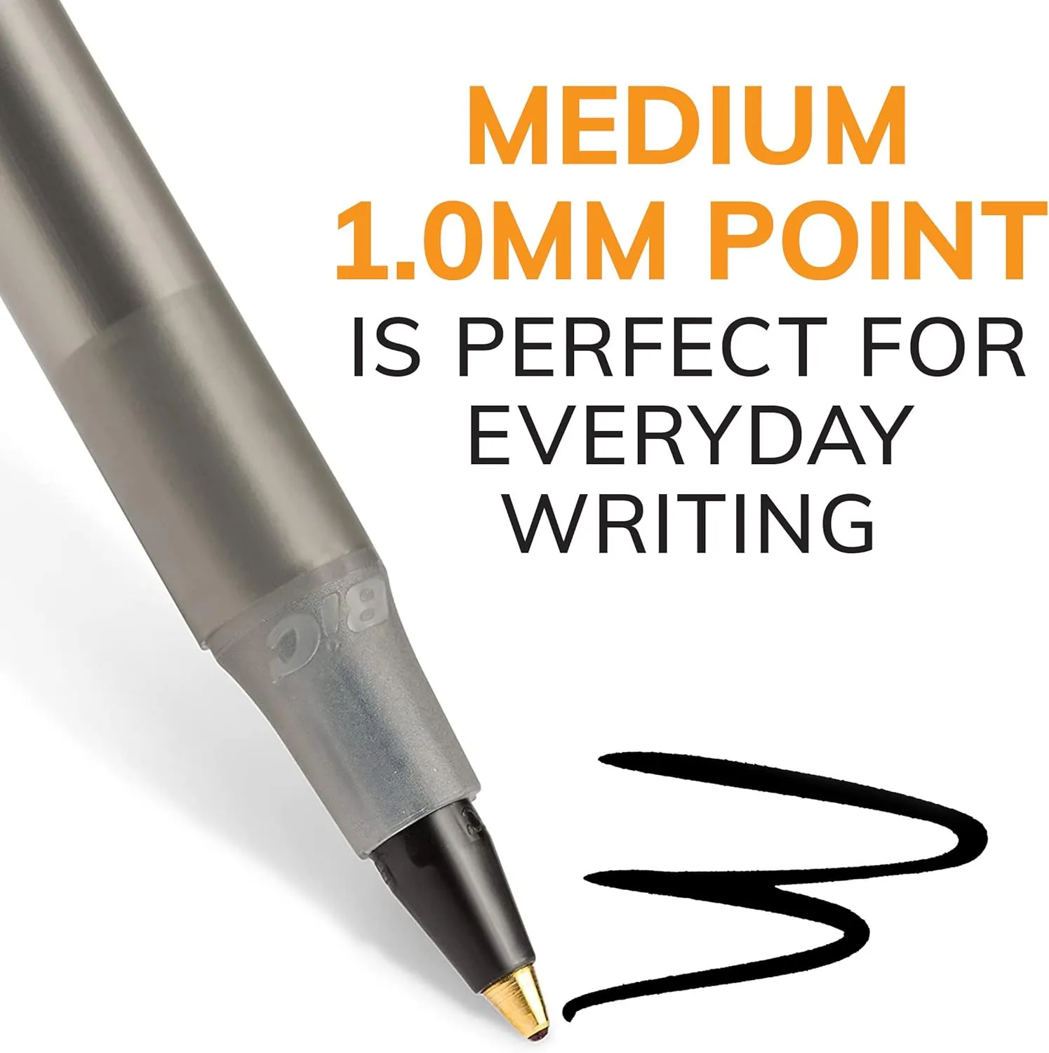 BIC Round Stic Xtra Life Black Ballpoint Pens, Medium Point Pens (1.0mm), 144-Count Pack of Bulk Pens, Flexible Round Barrel for Writing Comfort, No. 1 Selling Ballpoint Pens