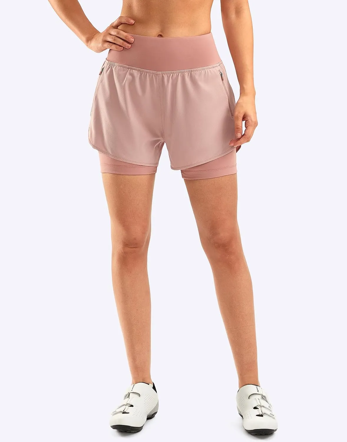 Bikewa Women's Mountain Bike Shorts 4D Padded Cycling Riding Biking Bicycle Biker Cycle Shorts for Women Zipper Pockets