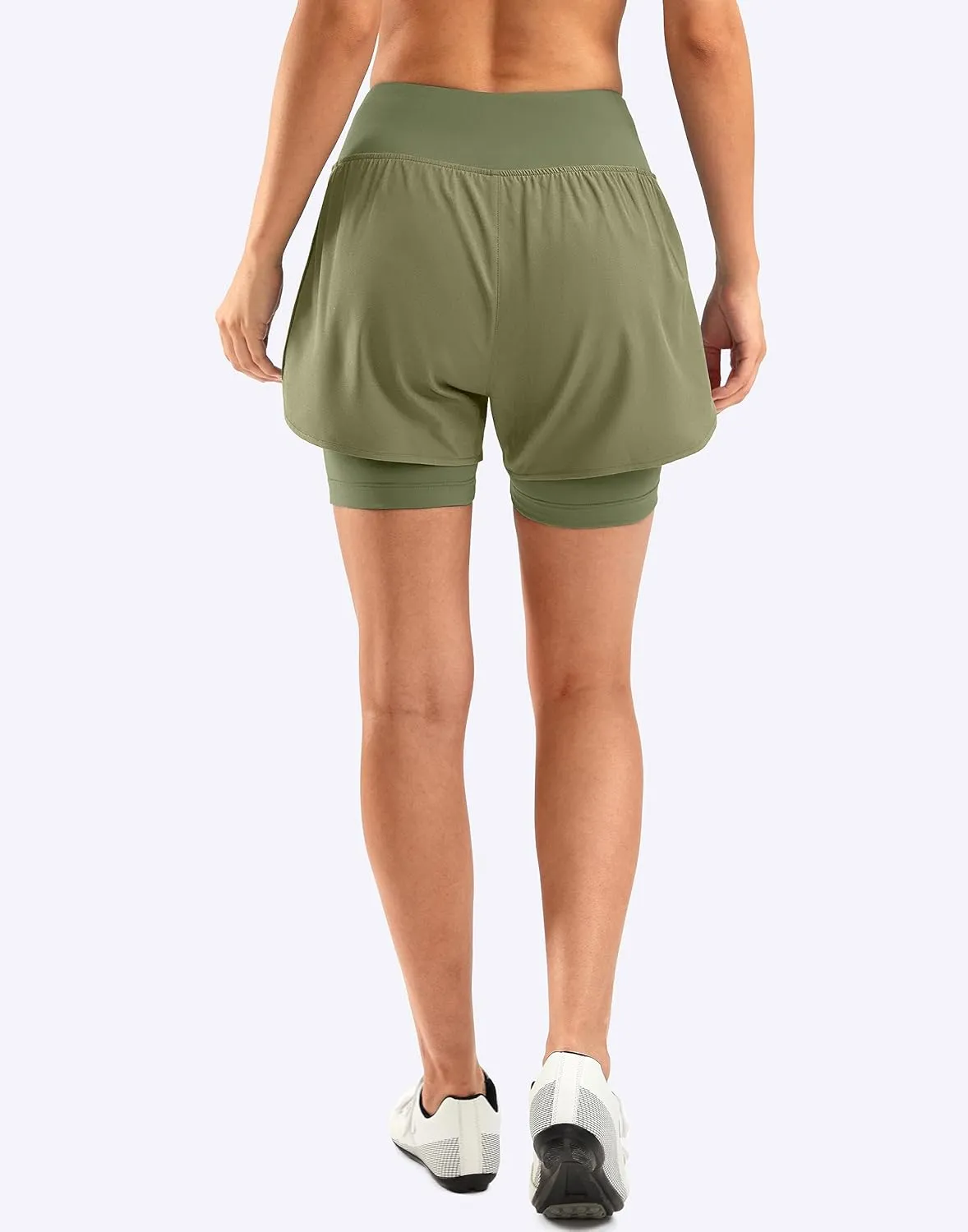Bikewa Women's Mountain Bike Shorts 4D Padded Cycling Riding Biking Bicycle Biker Cycle Shorts for Women Zipper Pockets