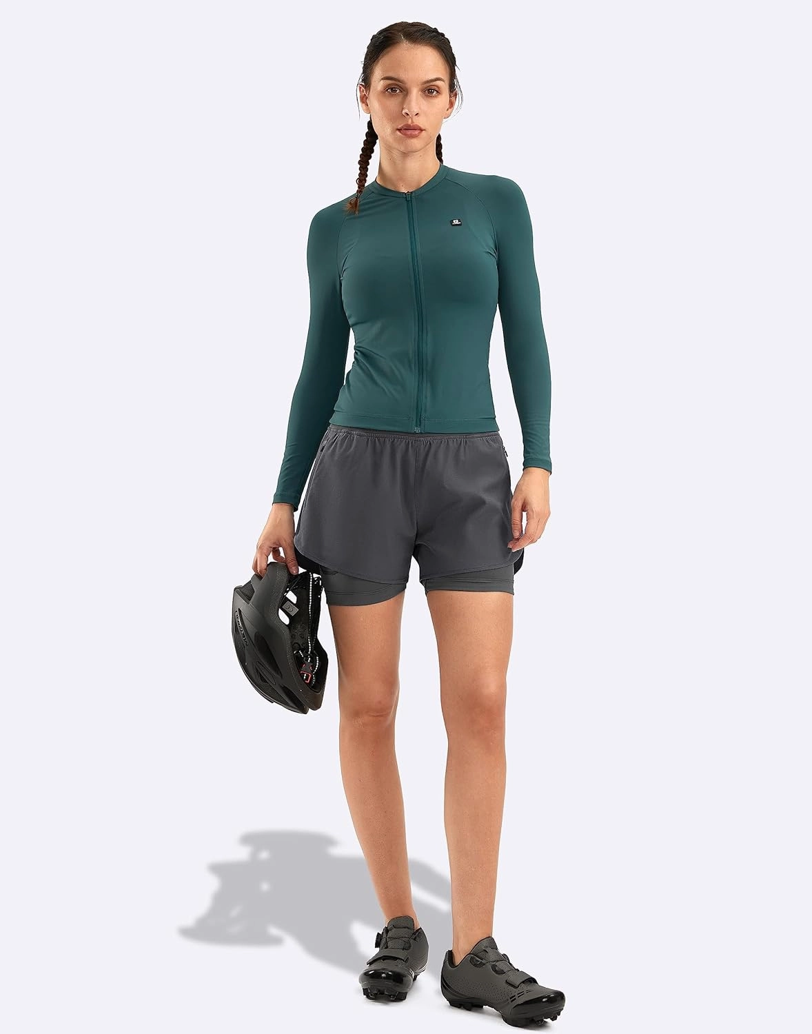 Bikewa Women's Mountain Bike Shorts 4D Padded Cycling Riding Biking Bicycle Biker Cycle Shorts for Women Zipper Pockets