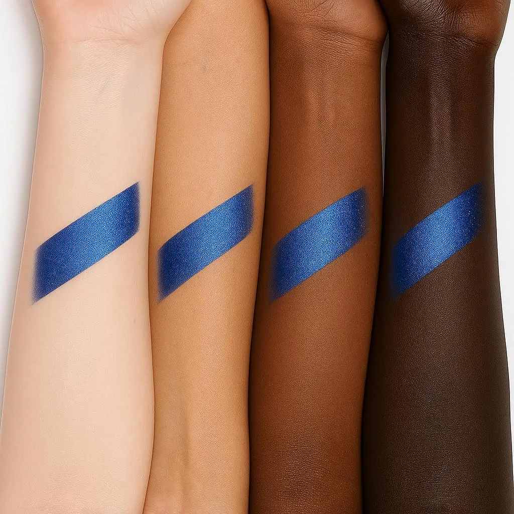 Blue Water-Activated Eyeshadow & Eyeliner Duo – Soft Multichrome Shimmer for E-Girl, Cosplay, and K-Beauty Looks – Vegan & Long-Lasting | Bluebell Petal