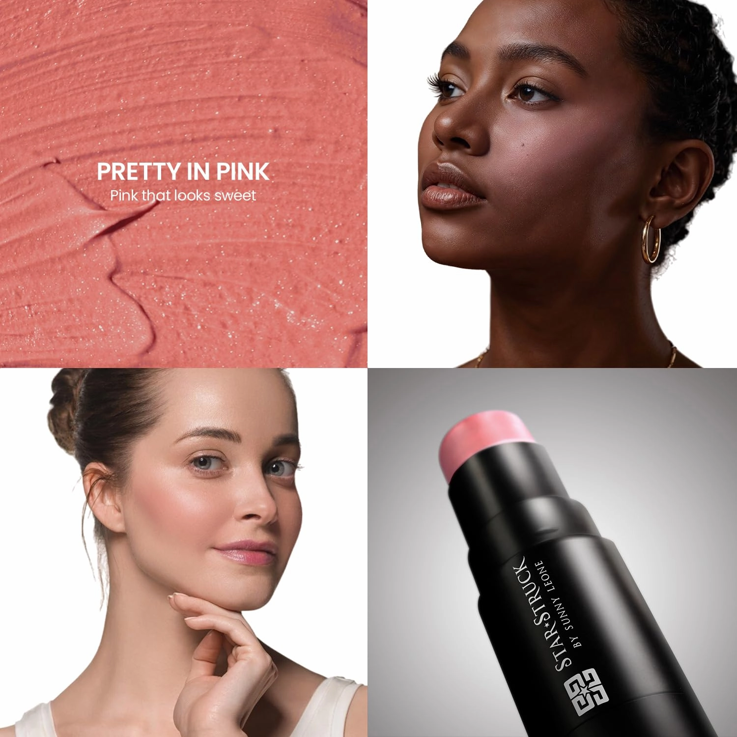 Blush Stick for Women | Blush for Cheeks, Makeup-Shape | Smooth, Blendable, Long-Lasting, Cruelty Free, Pretty In Pink , 0.24 Oz