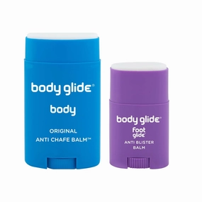 Body Glide Body & Foot Glide Gift Set | Complete Skin Protection for Sports, Play & Everyday | 1.5oz Body Anti Chafing Stick & 0.8oz Foot Glide Blister Prevention Stick