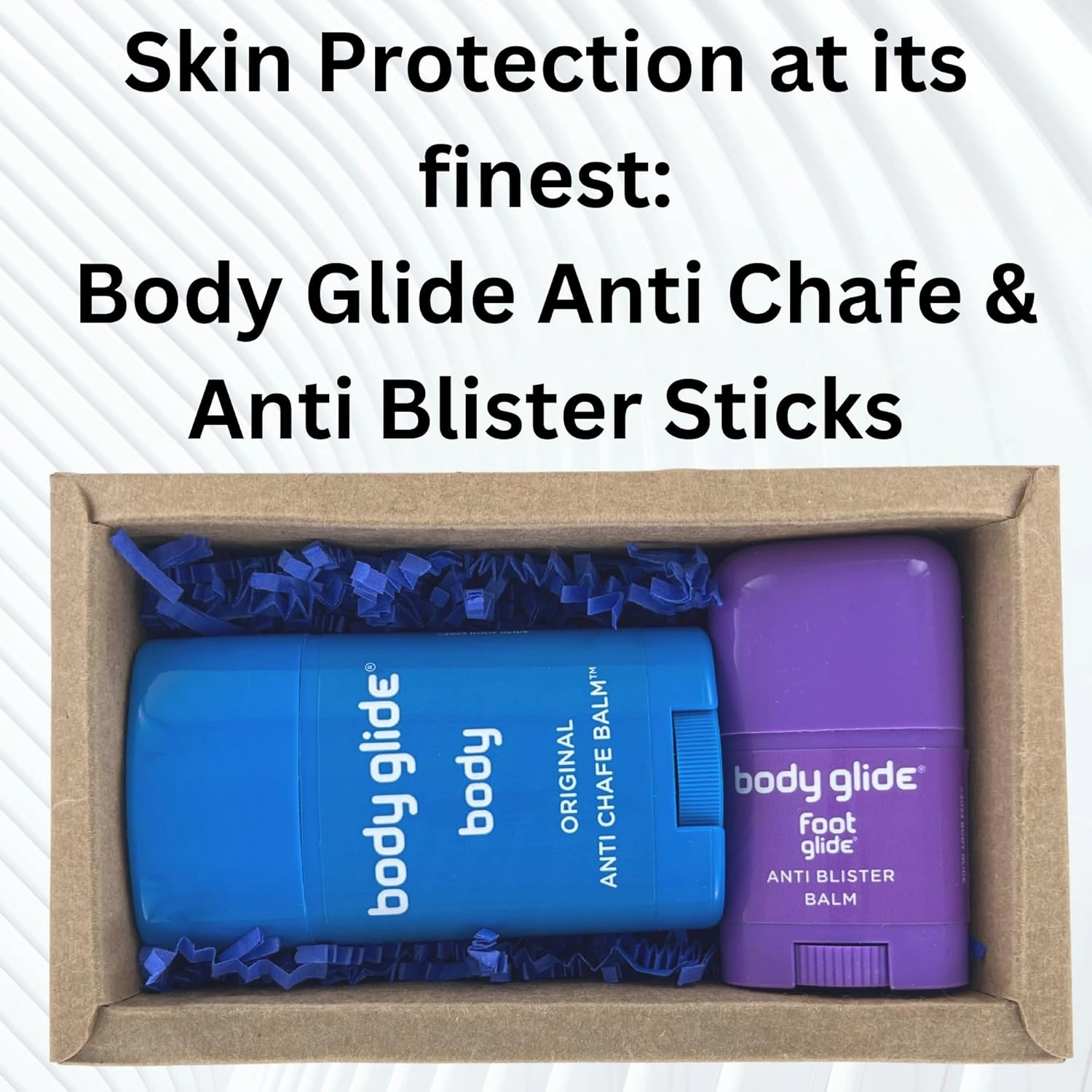 Body Glide Body & Foot Glide Gift Set | Complete Skin Protection for Sports, Play & Everyday | 1.5oz Body Anti Chafing Stick & 0.8oz Foot Glide Blister Prevention Stick