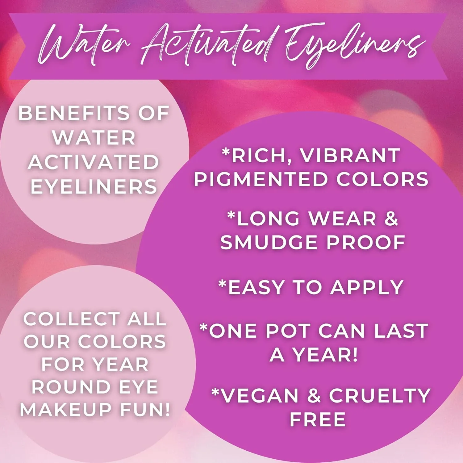 Bright Red Cake Eyeliner with Applicator Brush - Water Activated Dry Pressed Eyeliner - Long-Lasting, Vibrant Color, Smudge Resistant- Vegan Cruelty Free (Bright Red)