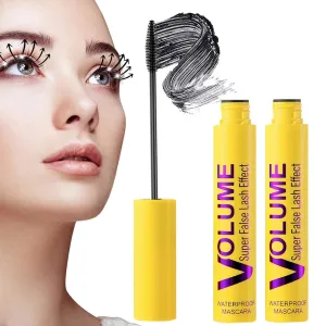 Bubble Mascara, Bubble Lash Mascara, Volume and Length Formula for Bold, Separated Lashes, Waterproof Long-Lasting, Smudge-Proof, Clump-Proof, Can be Layered to Boost Curl (2PCS)