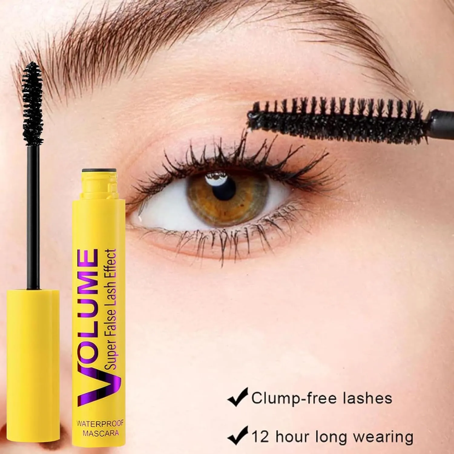 Bubble Mascara, Bubble Lash Mascara, Volume and Length Formula for Bold, Separated Lashes, Waterproof Long-Lasting, Smudge-Proof, Clump-Proof, Can be Layered to Boost Curl (2PCS)